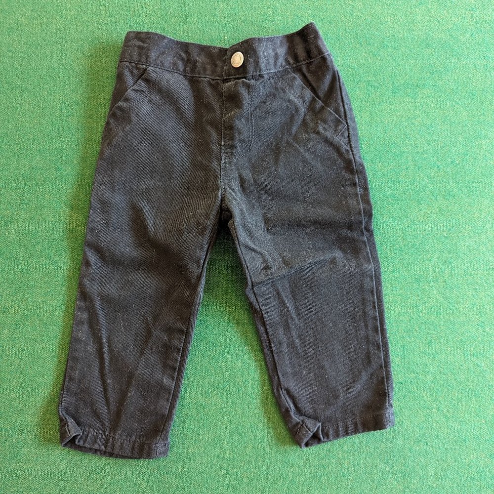 NWOT Wonder Nation Boy's Black Pants Size 12 Months 💙
